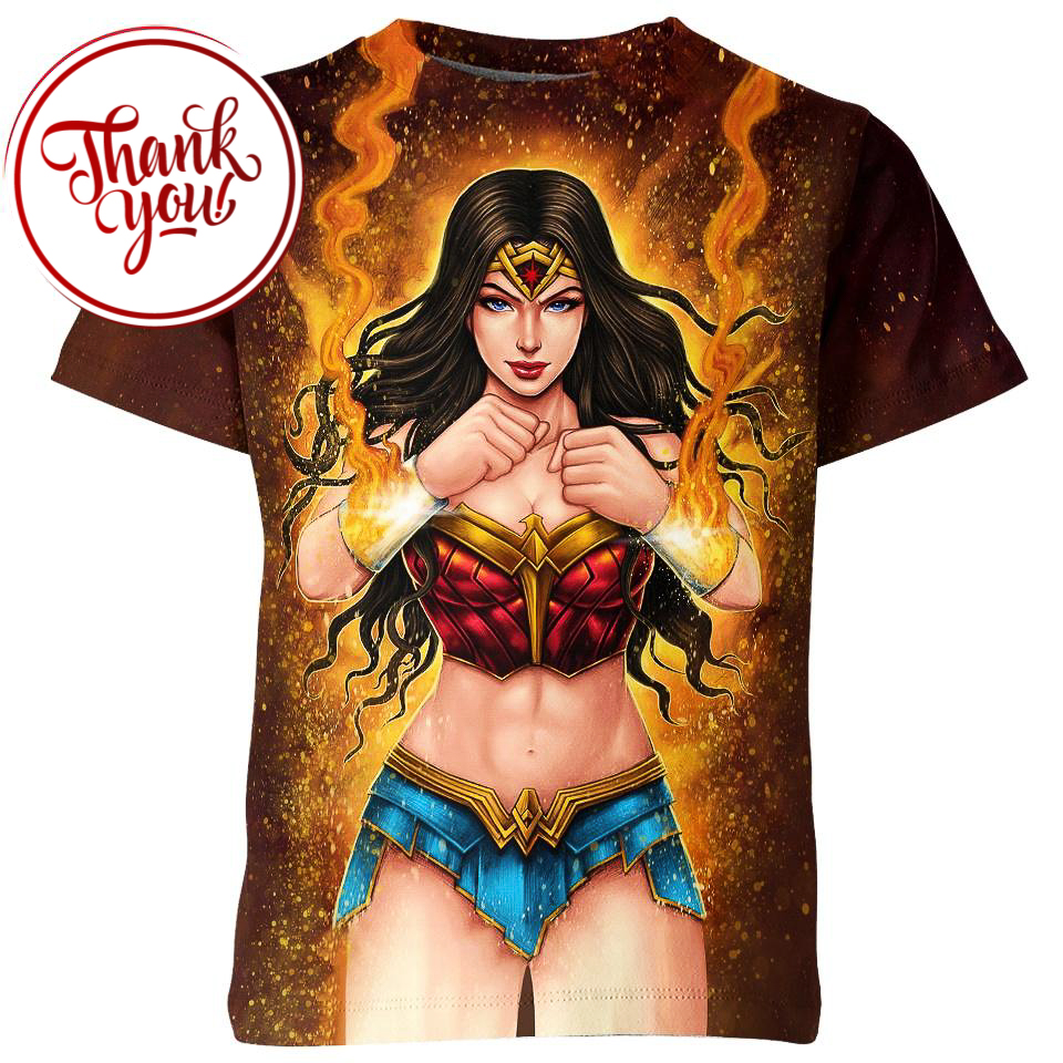 DC Comics Wonder Woman 3D Print Unisex T-Shirt