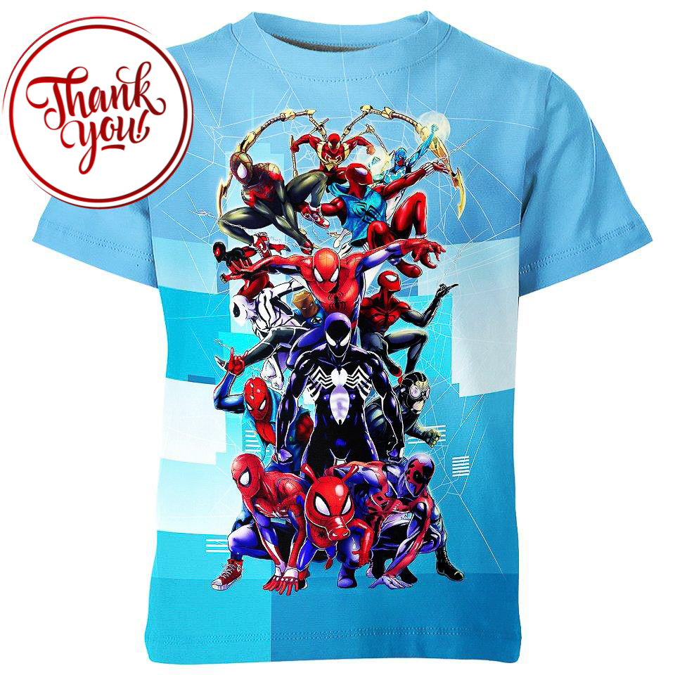 All Dimensions Spider Man 3D Print Unisex T-Shirt