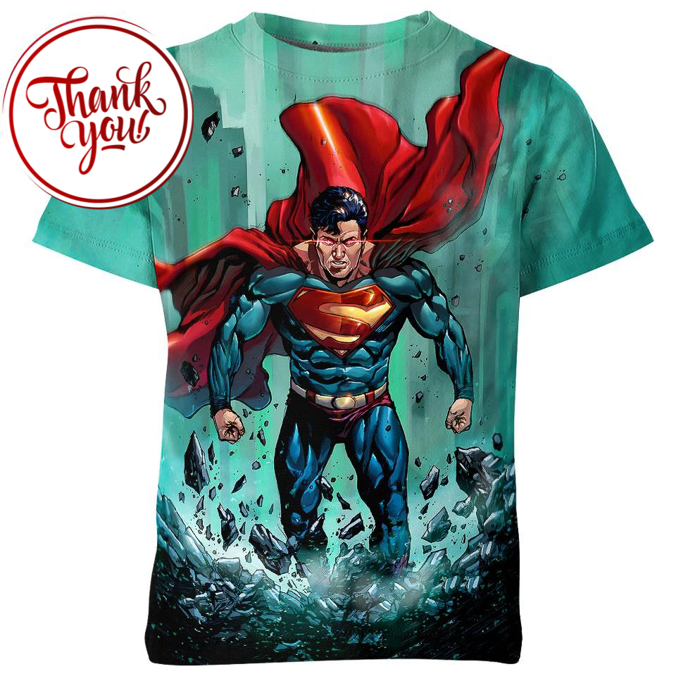 Steel Superman 3D Print Unisex T-Shirt
