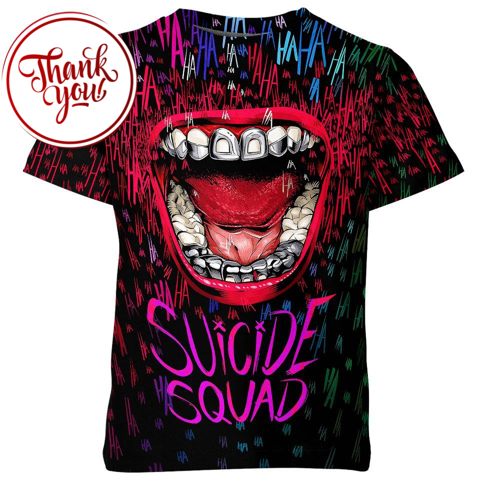 Mouth Joker 3D Print Unisex T-Shirt