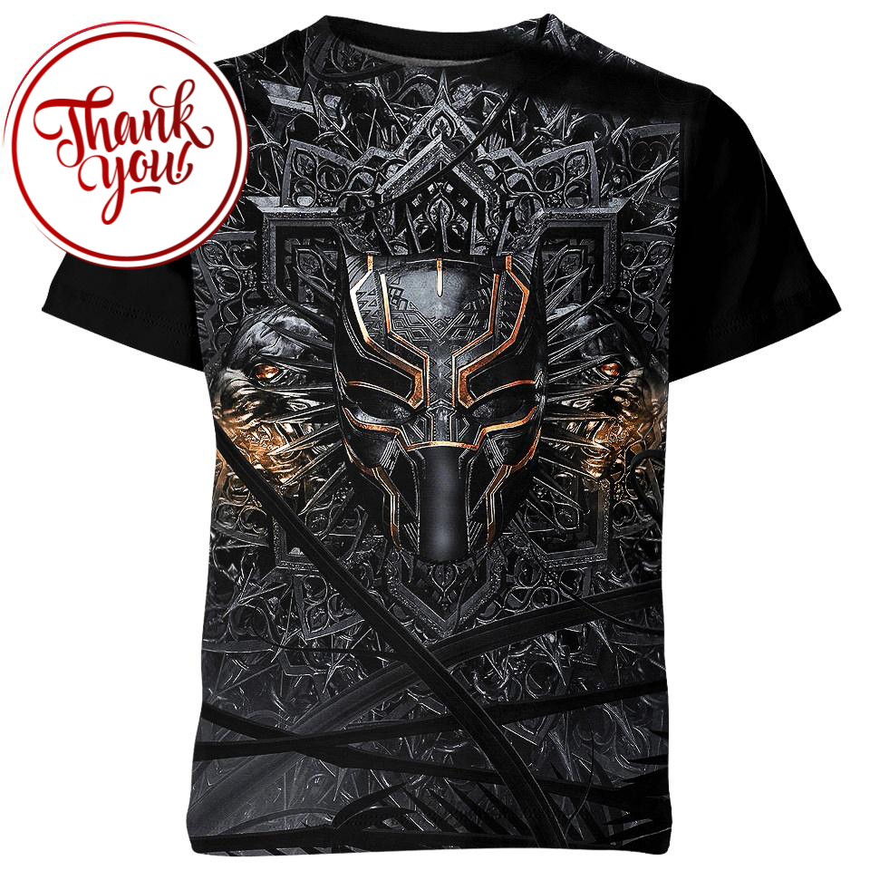 Super Villians Black Panther 3D Print Unisex T-Shirt