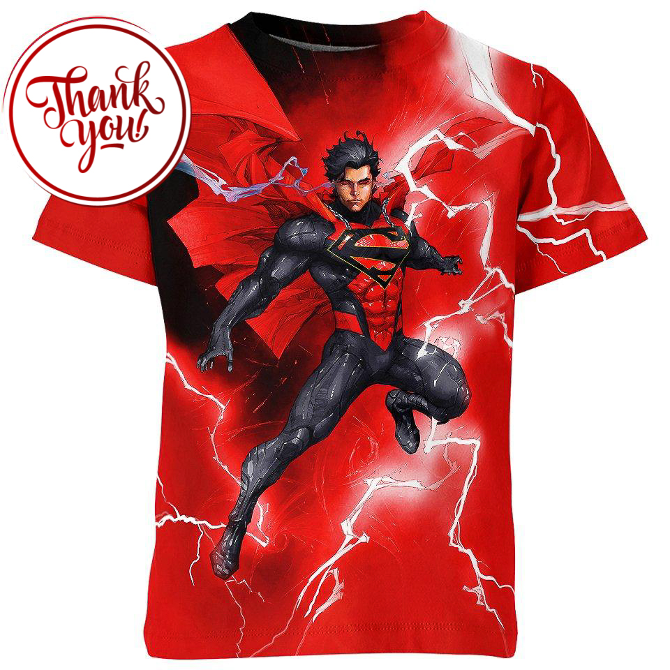 Black Suit Version of Superman 3D Print Unisex T-Shirt
