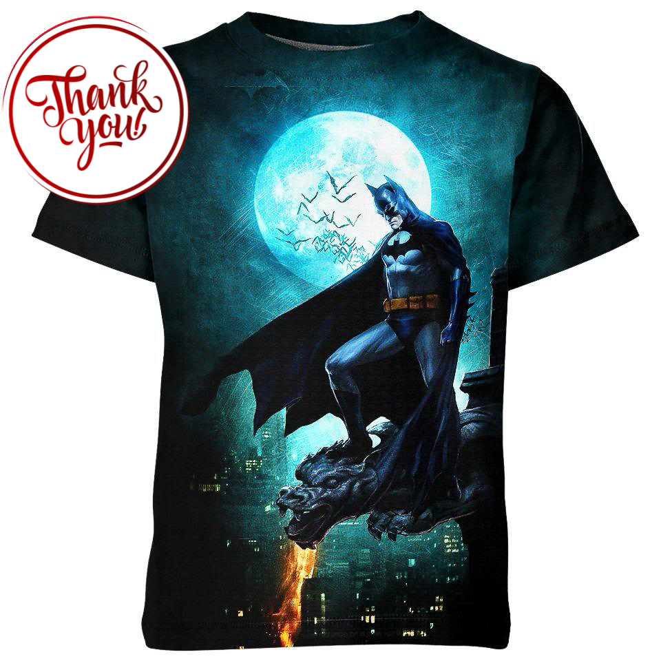 Hero At Midnight - Batman 3D Print Unisex T-Shirt
