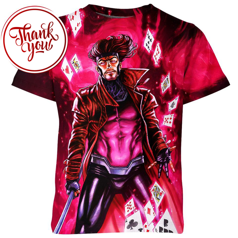 Gambit X-Men 3D Print Unisex T-Shirt