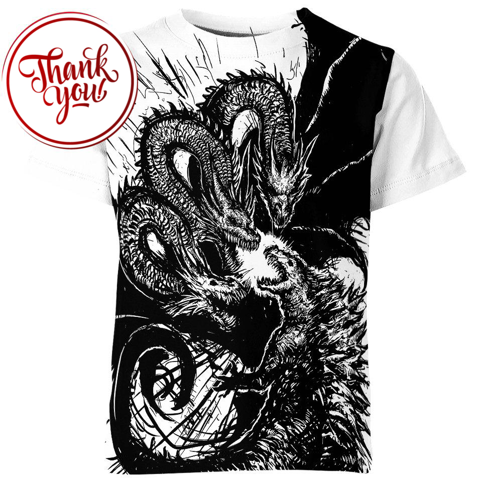 King Ghidorah Combat Godzilla 3D Print Unisex T-Shirt