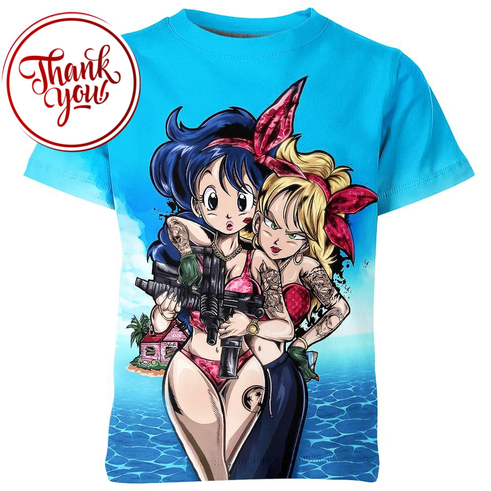 Fierce Girls Dragon Ball 3D Print Unisex T-Shirt