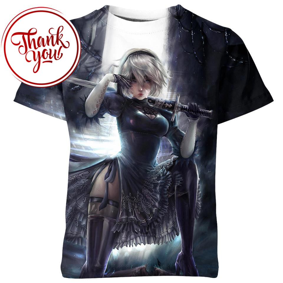 A Combat Android Nier Automata Game 3D Print Unisex T-Shirt