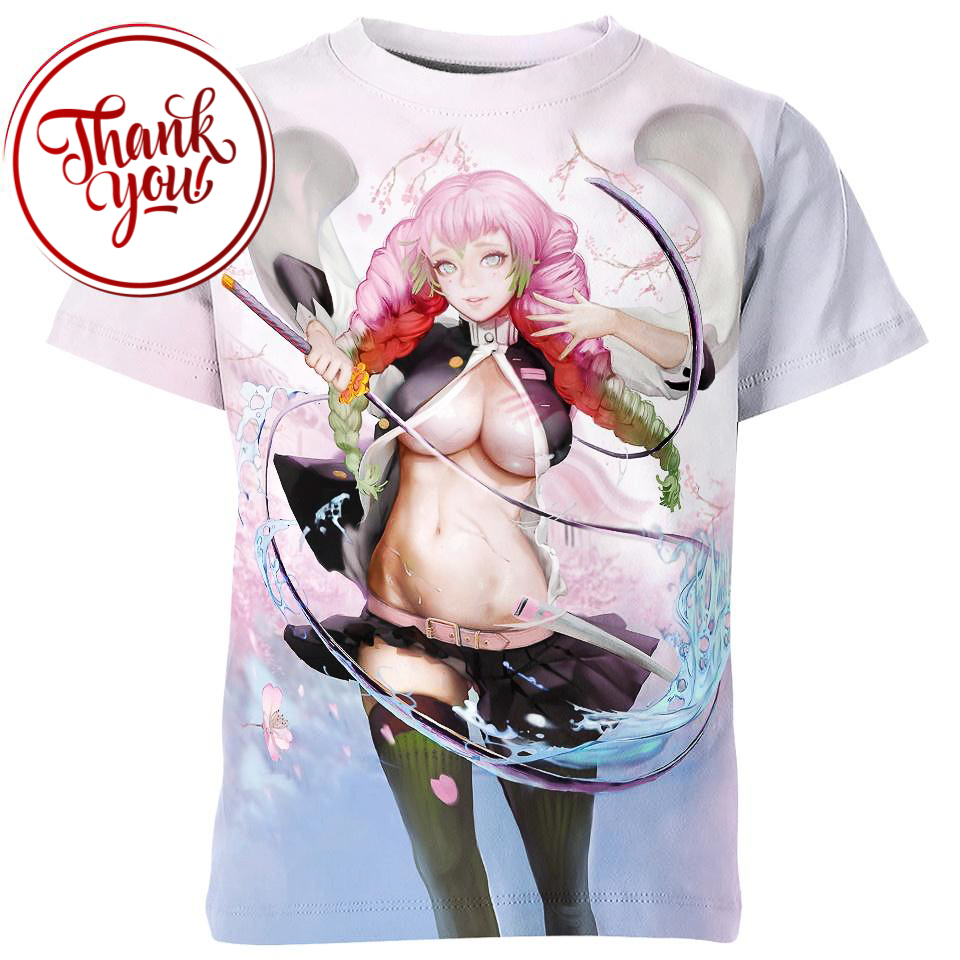 The Curvaceous Girl - Mitsuri Kanroji Demon Slayer 3D Print Unisex T-Shirt