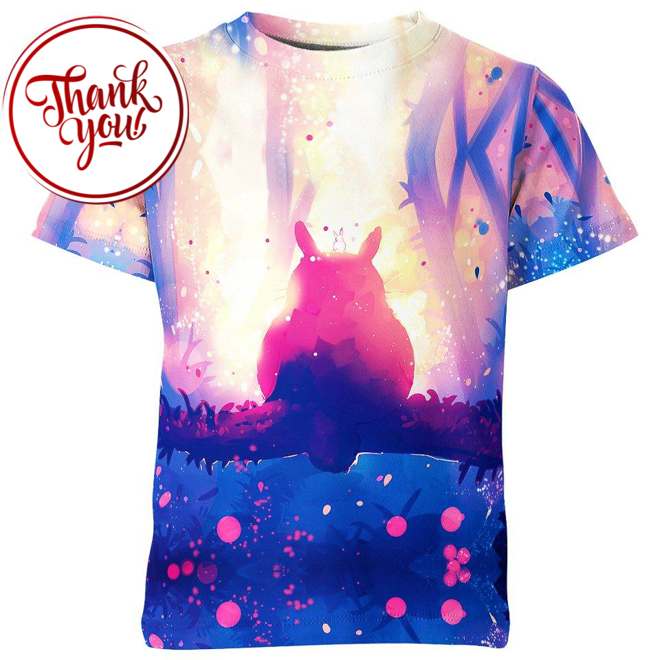 Peaceful Forest - Totoro 3D Print Unisex T-Shirt
