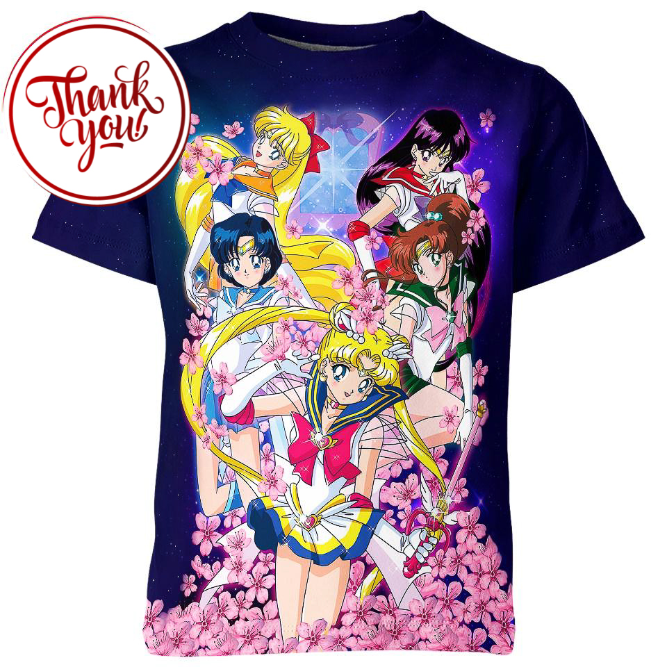 Super Inner Senshi Sailor Moon 3D Print Unisex T-Shirt