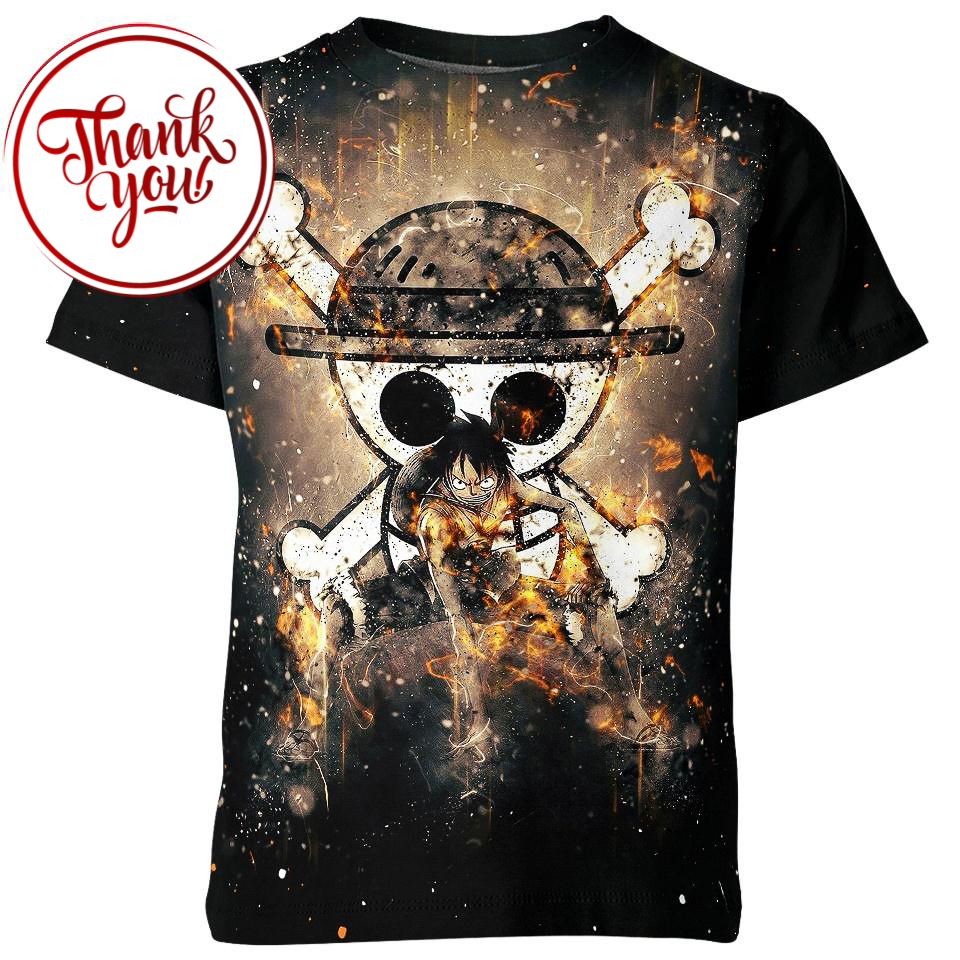 Fire Fist - Luffy 3D Print Unisex T-Shirt