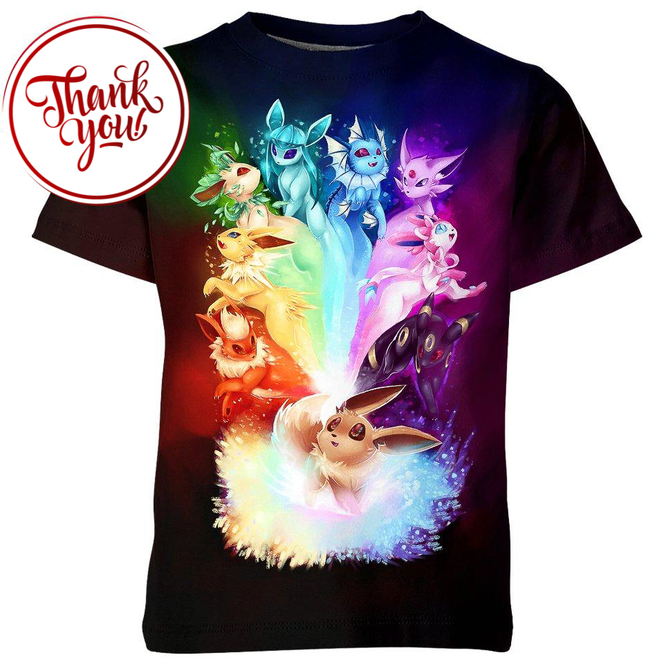 Rainbow Eevee 3D Print Unisex T-Shirt