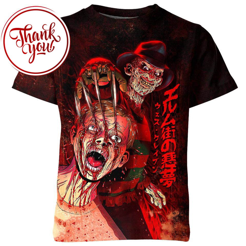 Bloody Dead - Freddy Krueger 3D Print Unisex T-Shirt