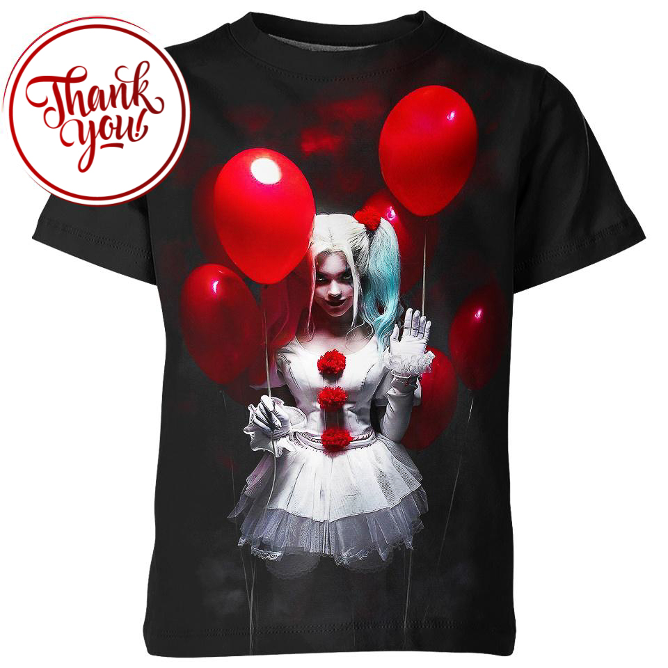 Pure Hatred IT x Harley Quinn 3D Print Unisex T-Shirt