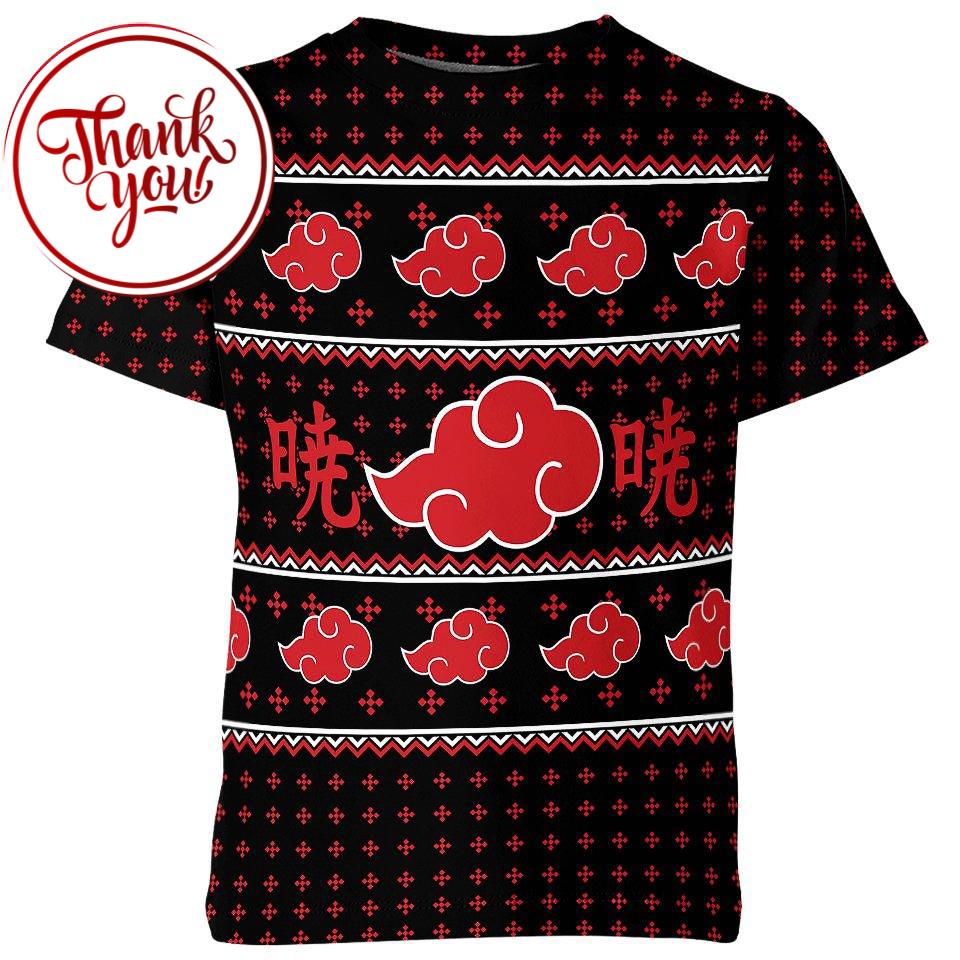 Naruto Akatsuki 3D Print Unisex T-Shirt