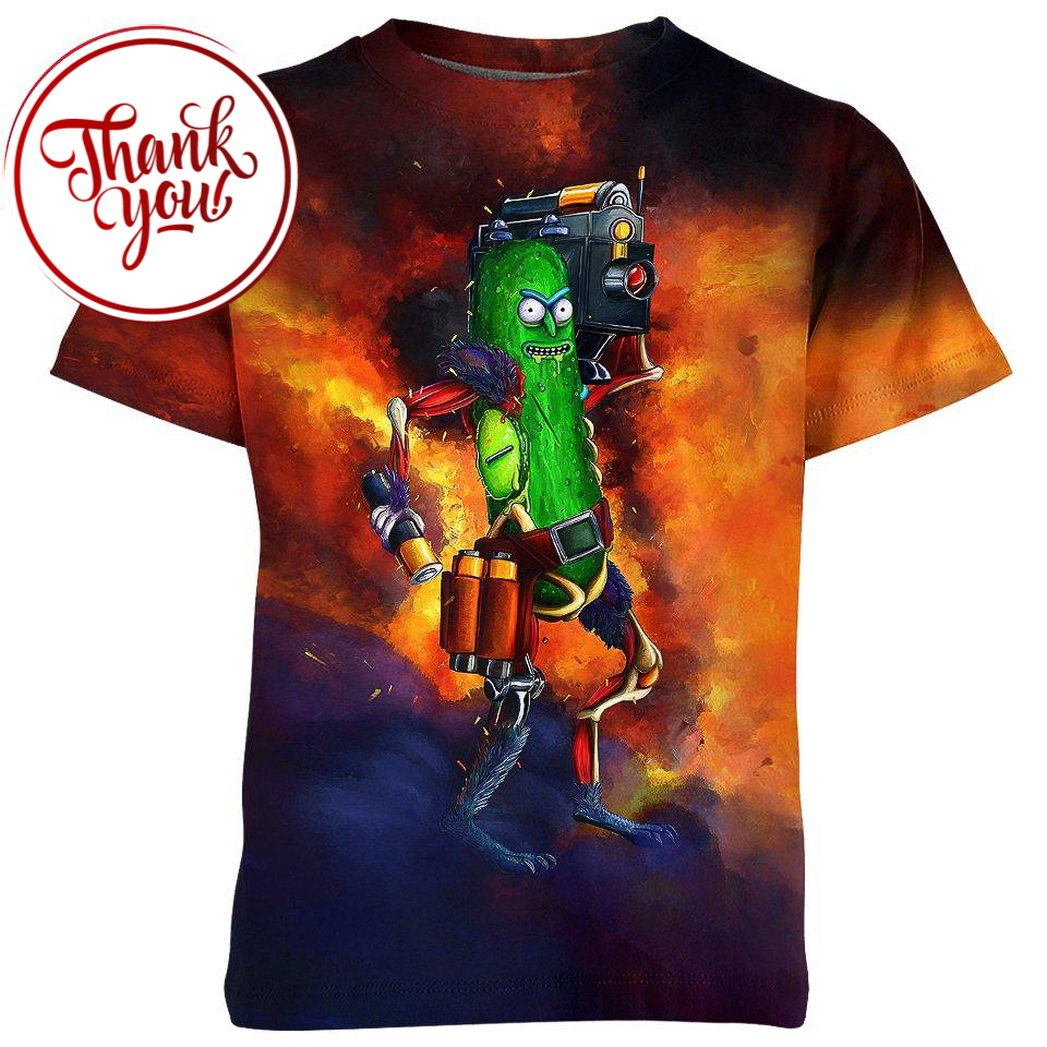 Pickle Rick Rick and Morty 3D Print Unisex T-Shirt