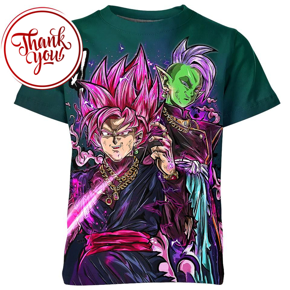 Zamasu and Black Goku 3D Print Unisex T-Shirt