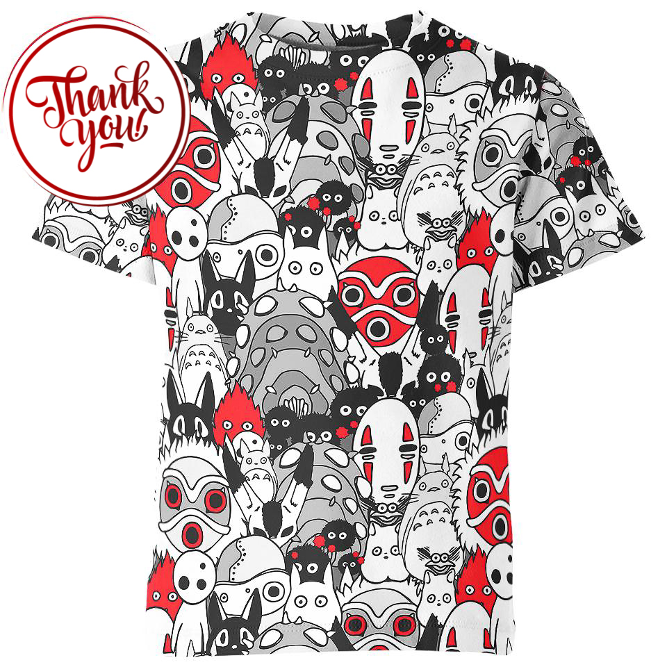 Pattern Studio Ghibli 3D Print Unisex T-Shirt