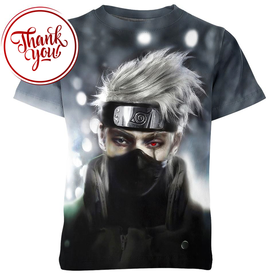 Real Life Kakashi 3D Print Unisex T-Shirt