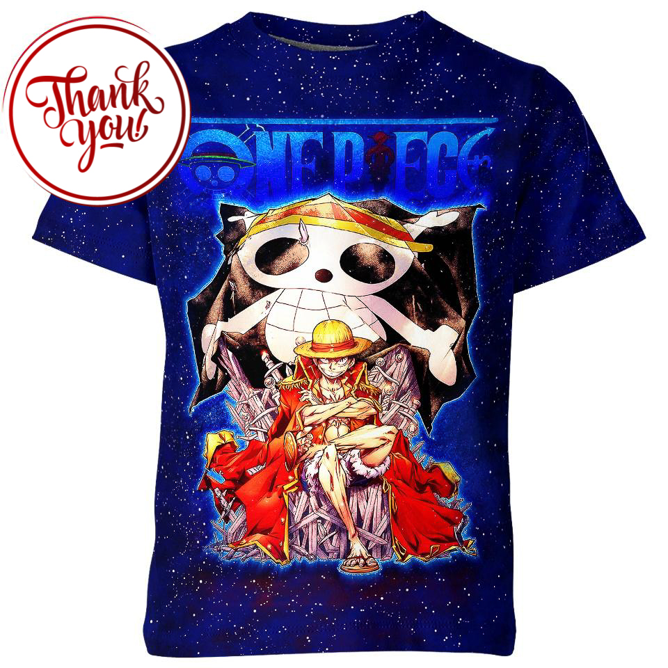 Pirate King Throne Luffy 3D Print Unisex T-Shirt