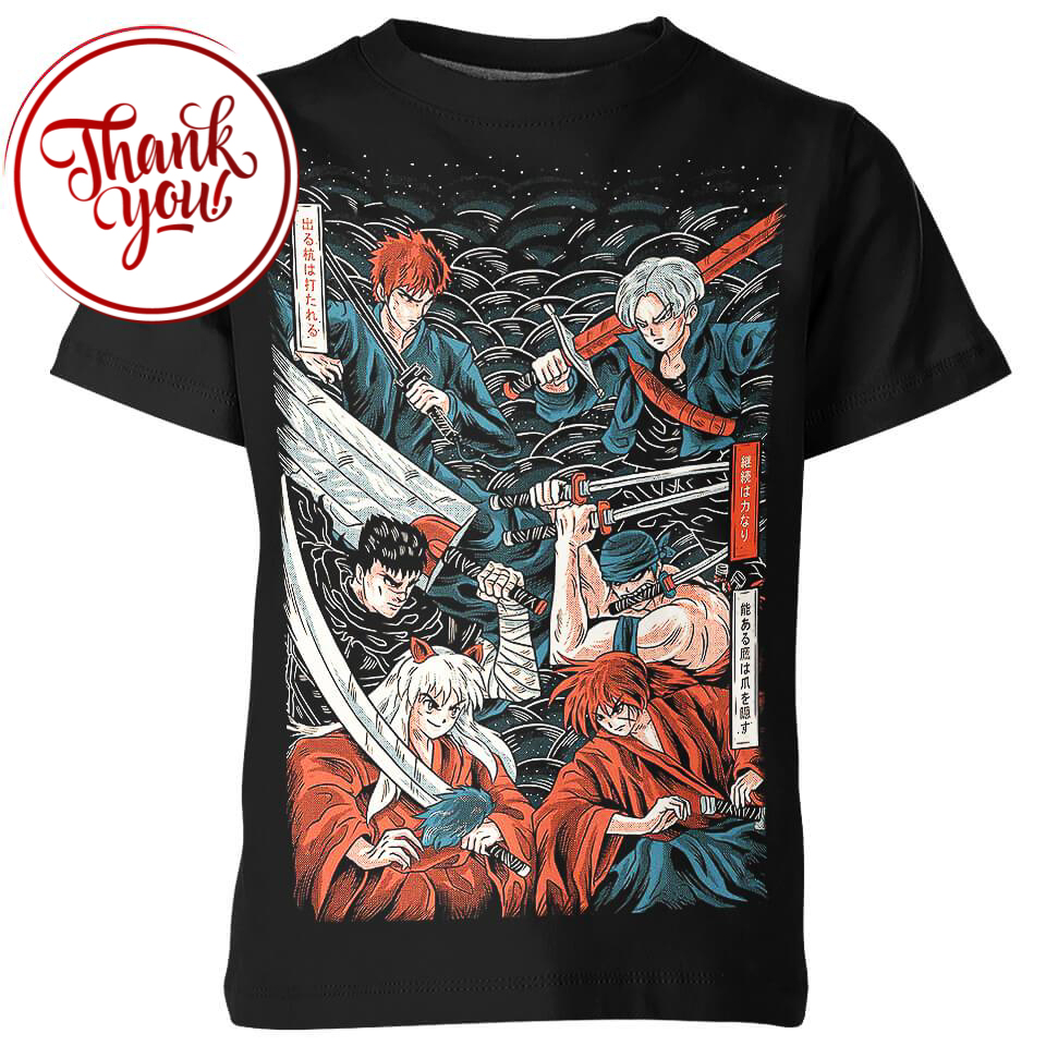 Swordsmen Anime 3D Print Unisex T-Shirt