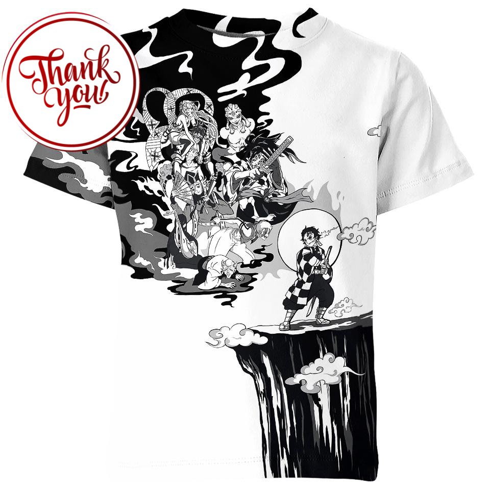 Demons vs Tanjiro 3D Print Unisex T-Shirt