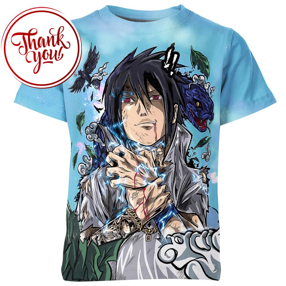 Thunder Sasuke 3D Print Unisex T-Shirt