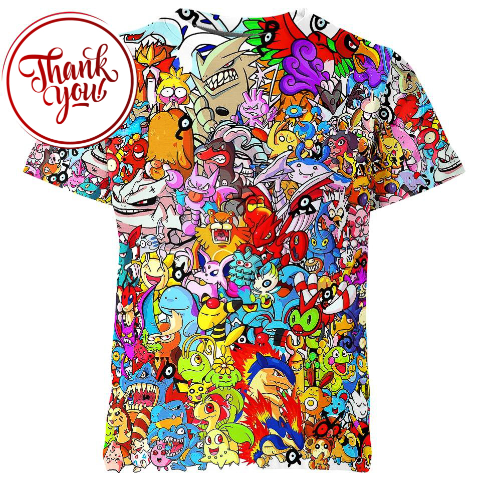 All Johto Pokemon 3D Print Unisex T-Shirt