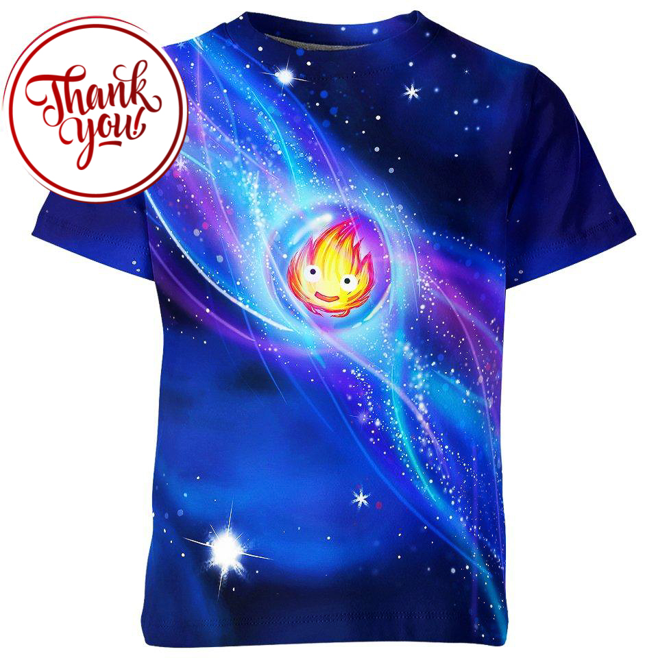Calcifer Howl's Moving Castle 3D Print Unisex T-Shirt
