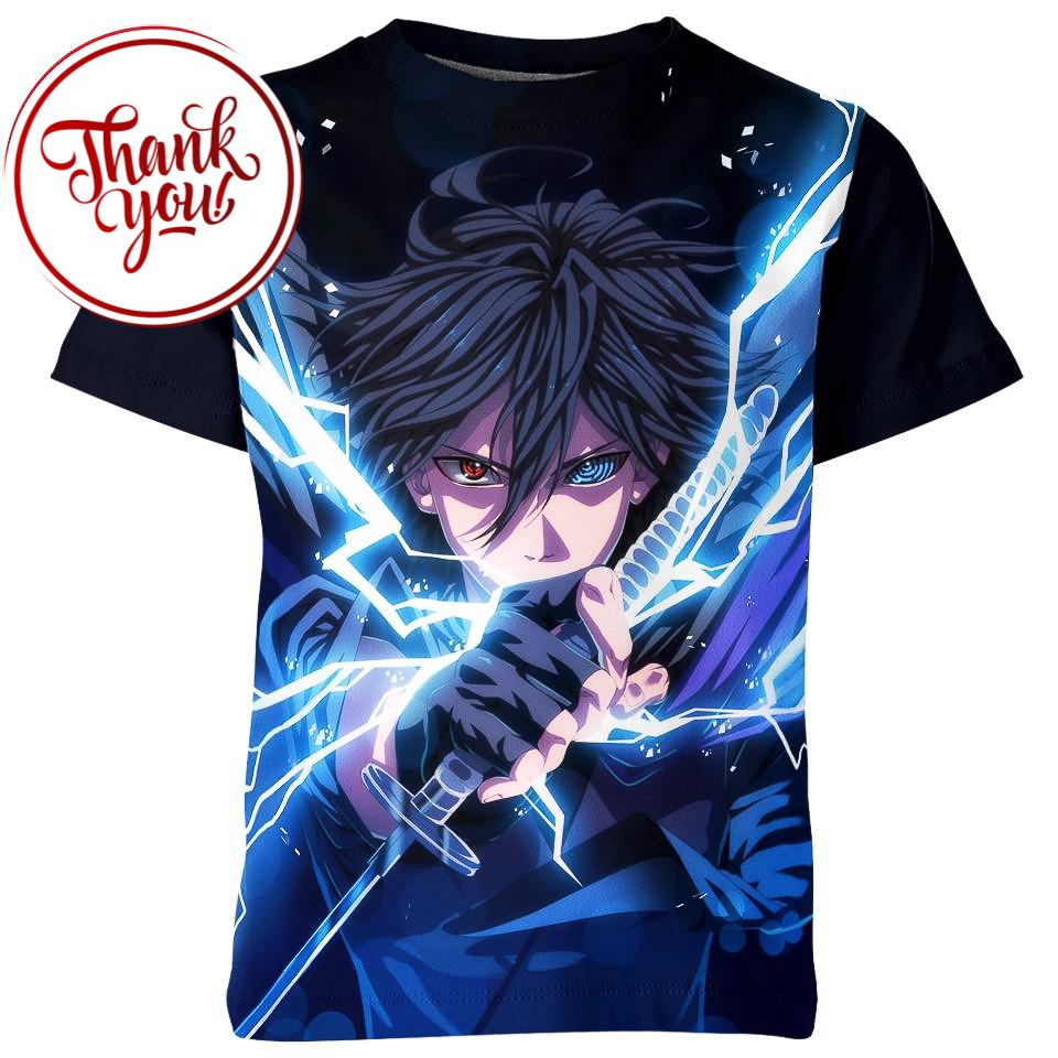 Dark Power Sasuke 3D Print Unisex T-Shirt