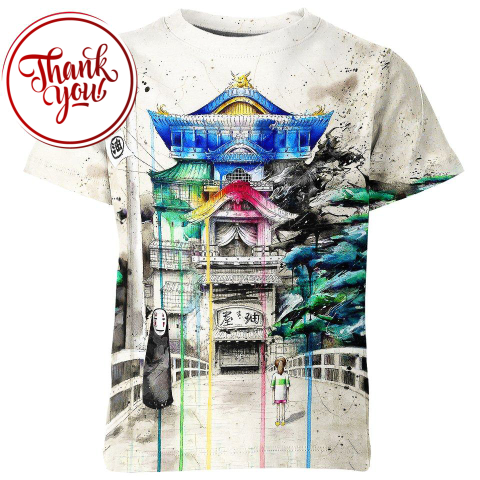 The Magical Bathhouse - Spirited Away 3D Print Unisex T-Shirt
