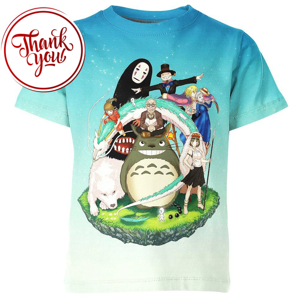 Bliss in Light Studio Ghibli 3D Print Unisex T-Shirt