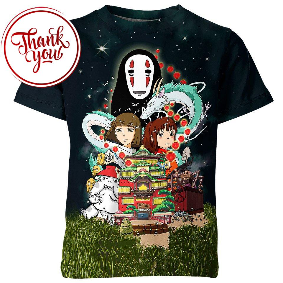 A New World of Spirits Studio Ghibli 3D Print Unisex T-Shirt
