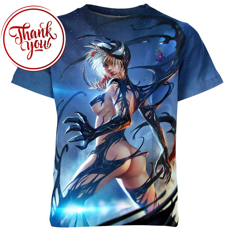 Venom Ahegao 3D Print Unisex T-Shirt