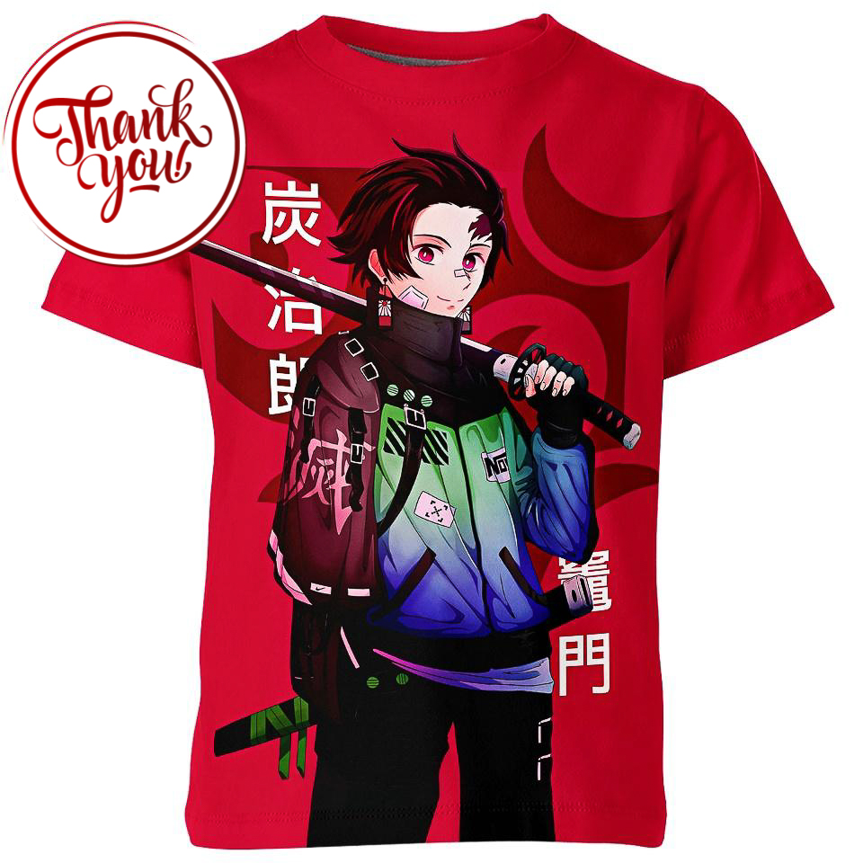 Modern Style - Demon Slayer Tanjiro 3D Print Unisex T-Shirt