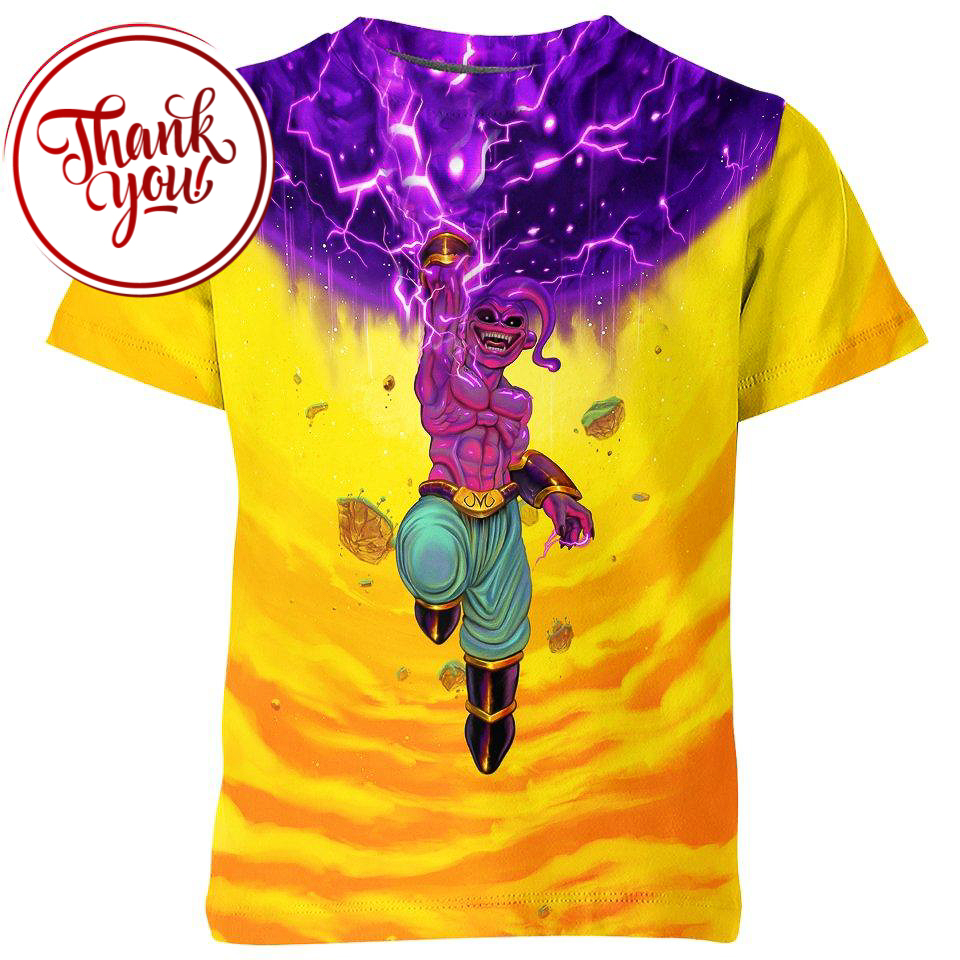 Crazy Kid Majin Buu 3D Print Unisex T-Shirt