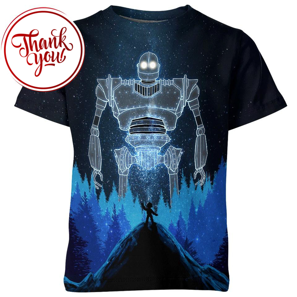 Iron Giant Cartoon 3D Print Unisex T-Shirt