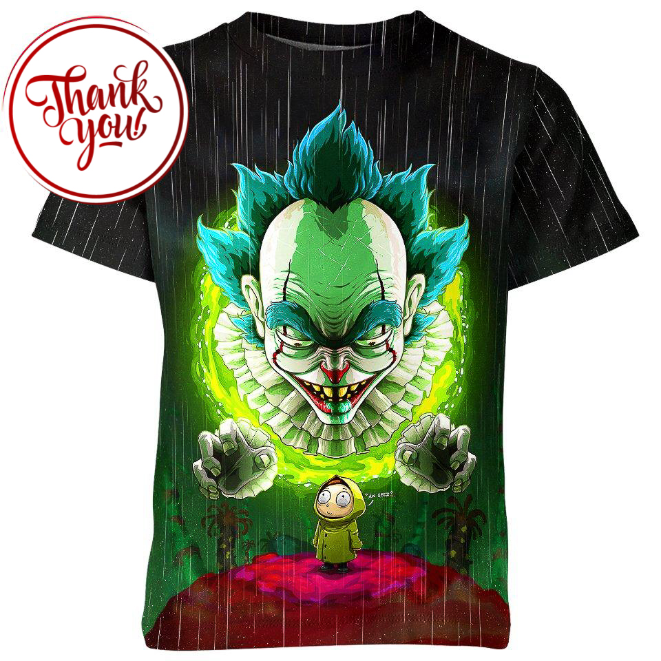 Pennyrick Rick and Morty 3D Print Unisex T-Shirt