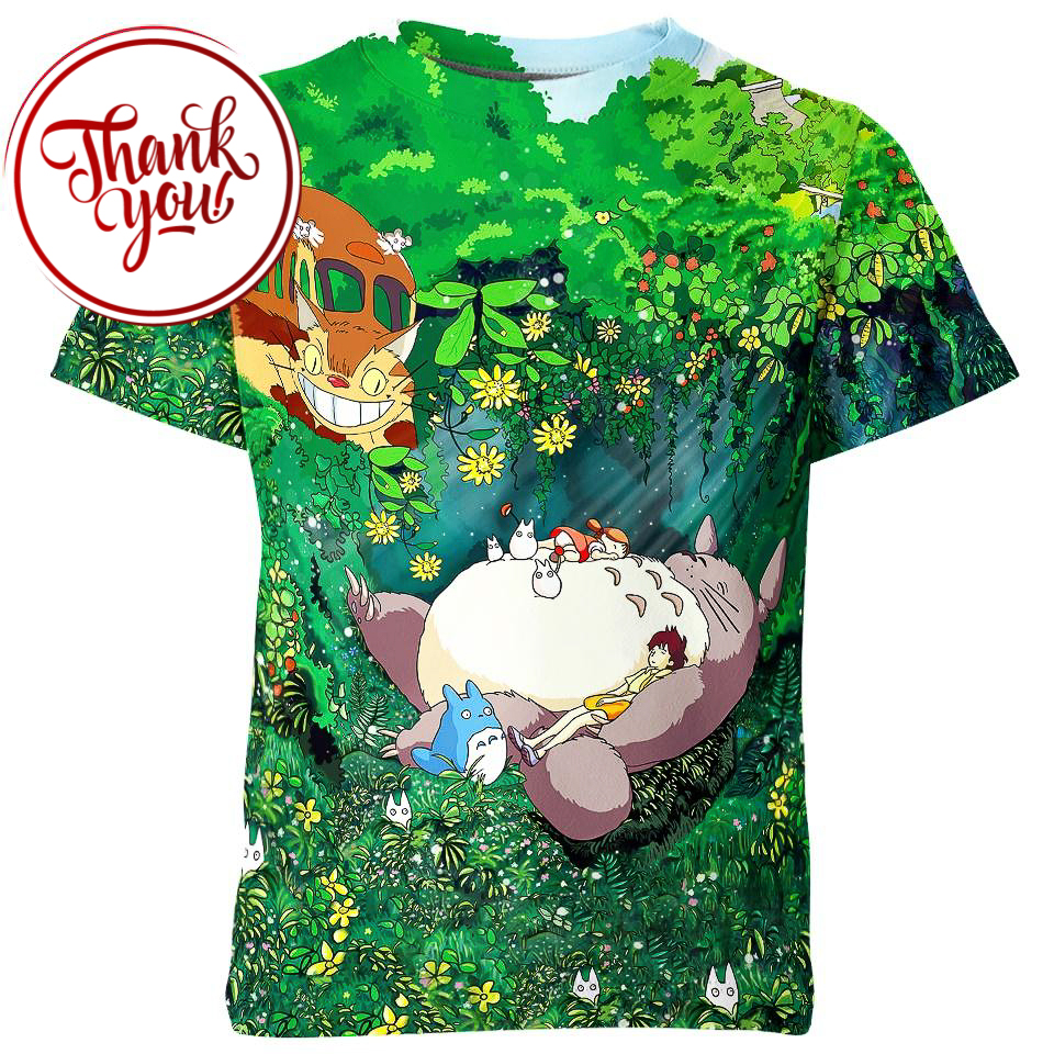 Sleep In The Green Forest - Totoro 3D Print Unisex T-Shirt