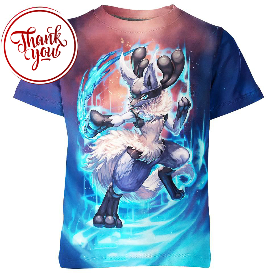 Pokemon Lucario 3D Print Unisex T-Shirt