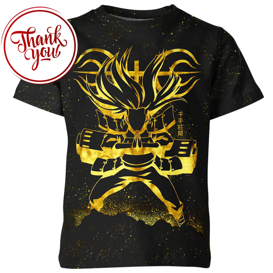 Golden Hashirama Naruto 3D Print Unisex T-Shirt