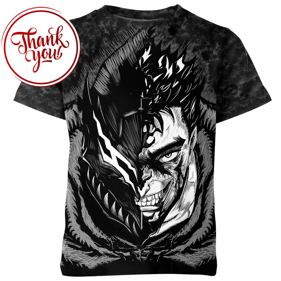 The Struggler Guts Berserk 3D Print Unisex T-Shirt