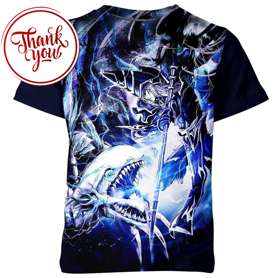 Blue Eyes Vs Dark Magician Yugioh 3D Print Unisex T-Shirt