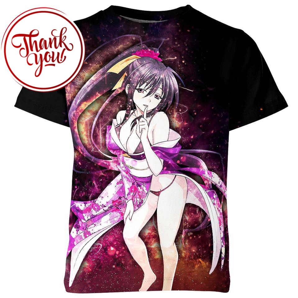 Akeno Himejima Ahegao 3D Print Unisex T-Shirt
