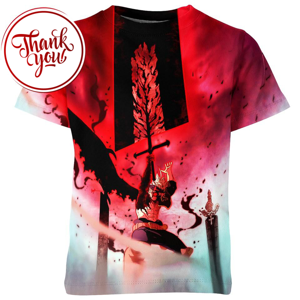 Asta Demon Black Clover 3D Print Unisex T-Shirt