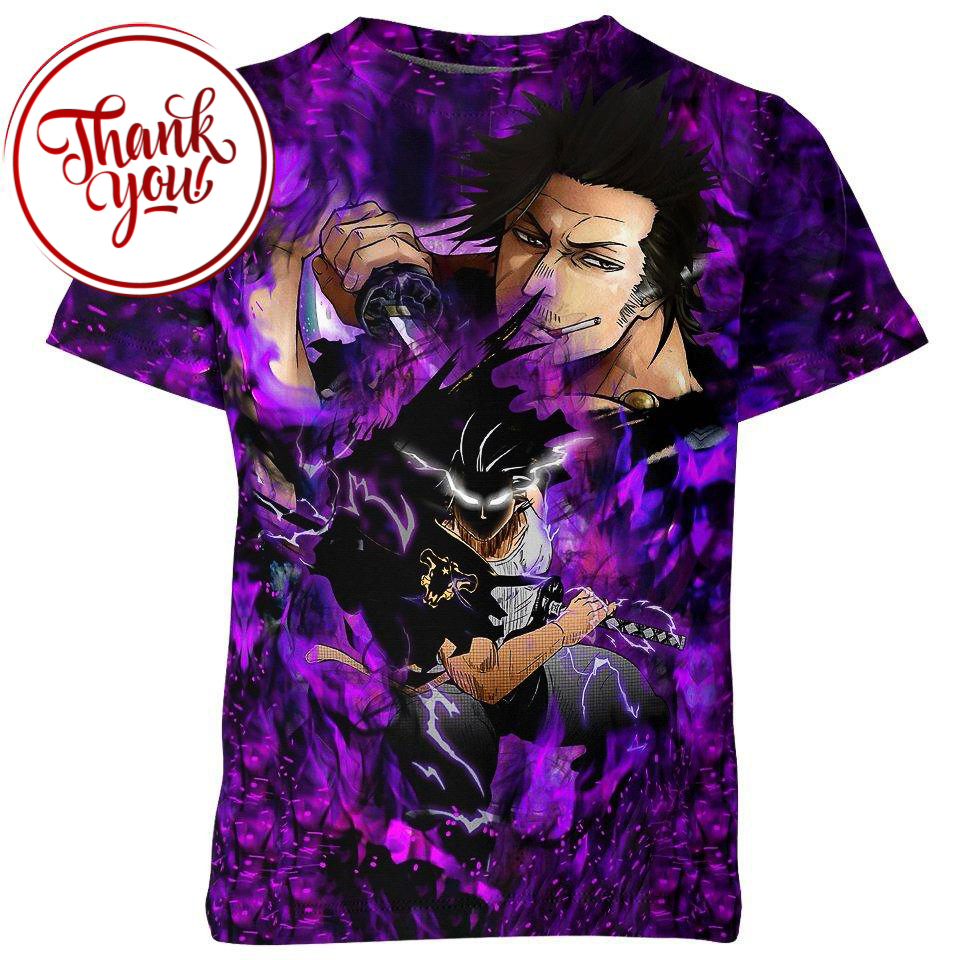 Yami Sukehiro Black Clover 3D Print Unisex T-Shirt