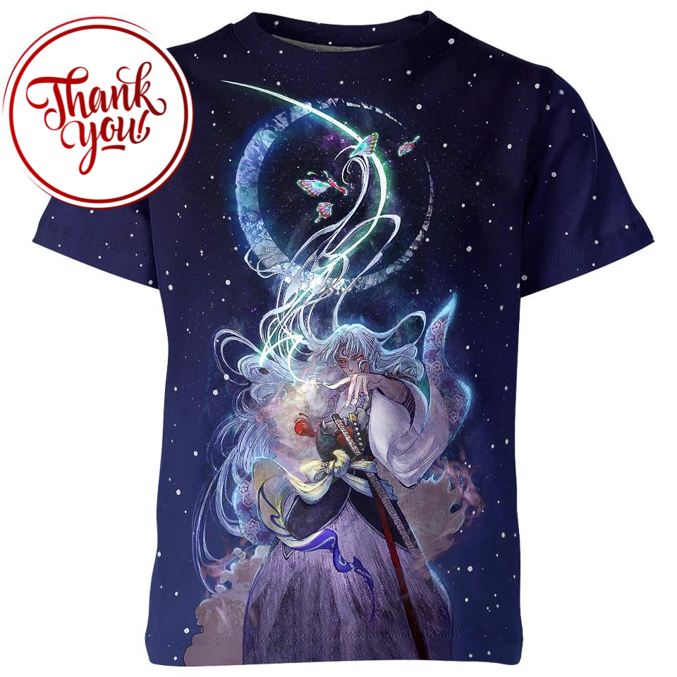 Sesshomaru Inuyasha 3D Print Unisex T-Shirt