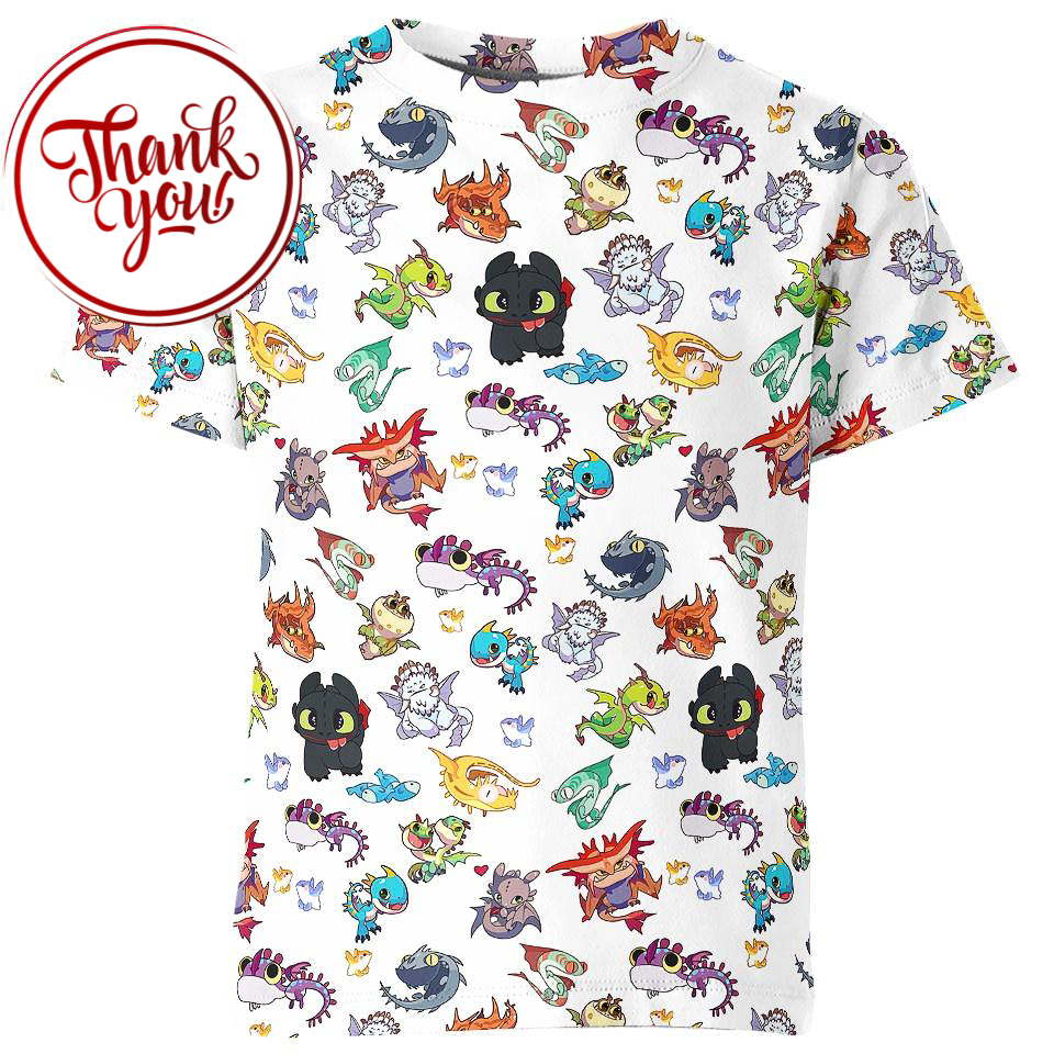 Baby Dragons How To Train Your Dragon 3D Print Unisex T-Shirt