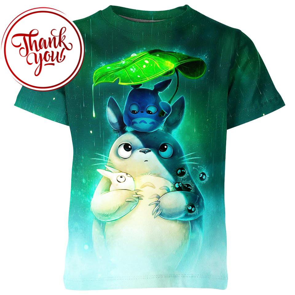Round Eyes Totoro 3D Print Unisex T-Shirt