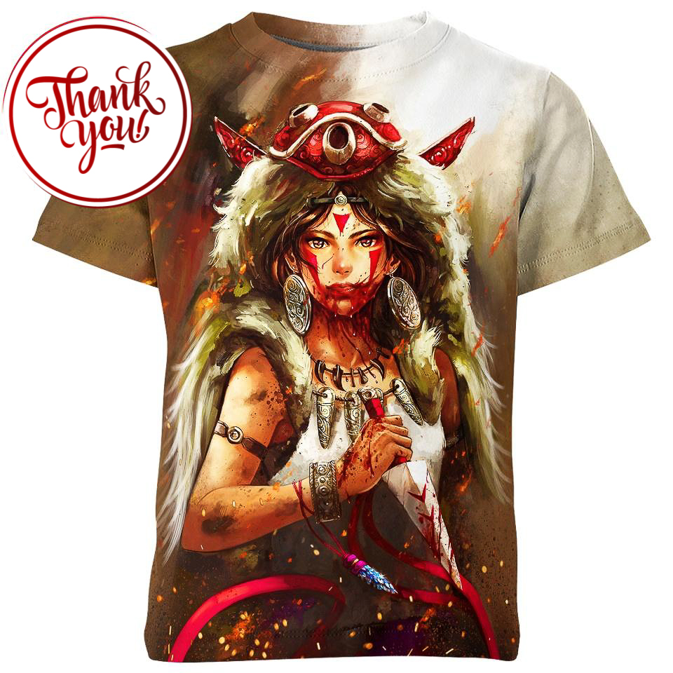The Manful Warrior - Princess Mononoke 3D Print Unisex T-Shirt